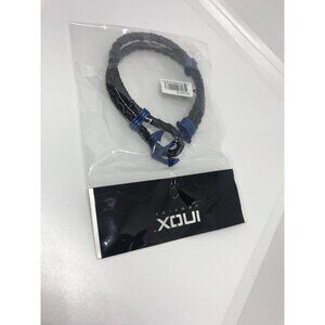 Inox Black Antiqued Mesh With Blue Anchor Bracelet Brand New With Tags BR19507B